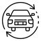 Car update firmware icon, outline style