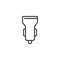 Car USB charger line icon