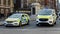 Car and van of London Metropolitan Police in Whitehall