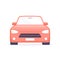 Car Vector icon. Front view car isolated illustration