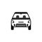 Car vector icon. Isolated simple front car logo illustration