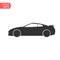 Car vector icon. Isolated simple front car logo illustration. Sign