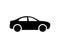 Car vector icon. Side view car black symbol isolated. Automobile sign in simple style. Vector illustration EPS 10