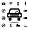 car, vehicle, automobile, auto, motor vehicle icon. Simple outline vector element of ban, prohibition, forbiddance set icons for
