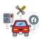 Car vehicle diagnostic tools and speedometer automotive service