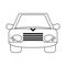 Car vehicle frontview symbol black and white