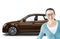 Car Vehicle Hatchback Transportation 3D Illustration Concept