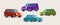 Car, vehicle icons. Transport, parking, dealership concept. Vector illustration