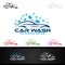 Car Wash Logo, Cleaning Car, Washing and Service Vector Logo Design