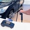 Car wash payment card. Modern payment blue terminal