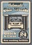 Car wash service retro poster for garage design