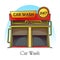 Car wash station or carwash building, auto washer