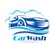 Car wash stylized vector symbol