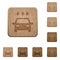 Car wash wooden buttons