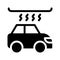 Car washing glyph vector icon