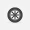 Car wheel simple icon - vector car service symbol
