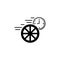 car wheel speed icon. Element of speed icon for mobile concept and web apps. Detailed car wheel speed icon can be used for web and