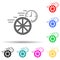 car wheel speed multi color style icon. Simple glyph, flat vector of speed icons for ui and ux, website or mobile application