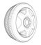 Car Wheel Tire Vector 05
