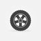 Car wheel tire vector icon