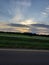 Car window lighted clouds