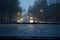 car windshield covered in freezing rain droplets