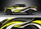 Car wrap decal graphic design. Abstract stripe racing background designs for wrap cargo van, race car, pickup truck, adventure