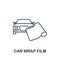 Car Wrap Film icon. Line simple line Car Service icon for templates, web design and infographics