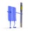 Car wrapping squeegee character isolated