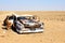 Car Wreck Abandoned in the Desert