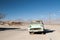 Car wreck on Atacama desert, Chile