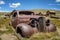 Car wreck in Bodie ghost town, California