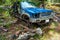 Car wreck at Lillooet Lake at Pemberton British Columbia