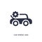 car wrenc and cogwheels icon on white background. Simple element illustration from mechanicons concept