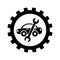 Car with wrench mechanic tool icon
