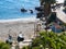 The Carabeo beach in the Spanish Town of Nerja in Andalucia