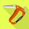 Carabine knife icon, flat style