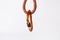 carabine on a rope. Climbing equipment isolated on a white background.