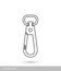 Carabiner icon of linear design.