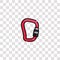 carabiner icon sign and symbol. carabiner color icon for website design and mobile app development. Simple Element from