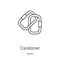 carabiner icon vector from arctic collection. Thin line carabiner outline icon vector illustration. Linear symbol for use on web