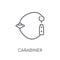 Carabiner linear icon. Modern outline Carabiner logo concept on