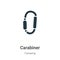 Carabiner vector icon on white background. Flat vector carabiner icon symbol sign from modern camping collection for mobile