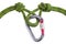 Carabiner whit climbing knot