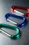 Carabiners close up