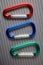 Carabiners close up