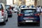 Carabinieri`s car is Renault Clio Italian Police parked near in the Piazza San Marco