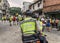 Caracas, Venezuela - April 24, 2016: Police taking care of marathon runners at CAF Marathon 42K.