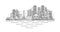 Caracas, Venezuela architecture line skyline illustration. Linear vector cityscape with famous landmarks, city sights