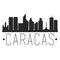 Caracas Venezuela. City Skyline. Silhouette City. Design Vector. Famous Monuments.